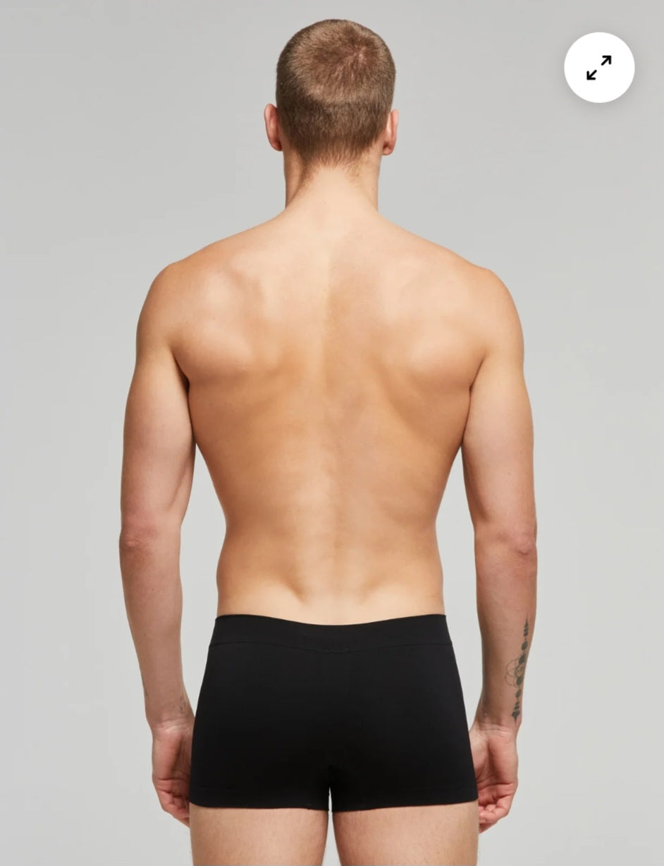 3 BOXER UOMO POMPEA|Seamless in confezione TOTAL BLACK