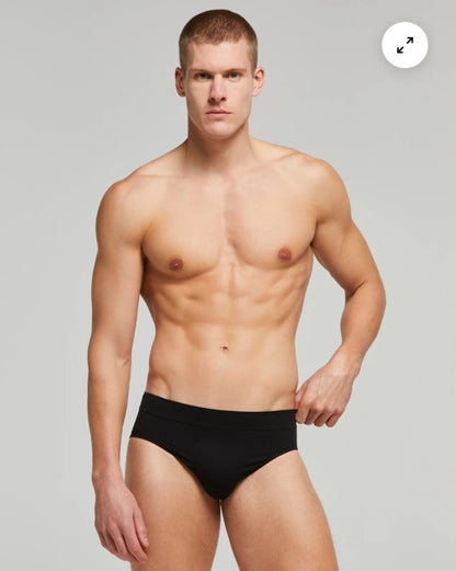 3 SLIP UOMO POMPEA|Seamless in confezione colorata in nero,blu e  grigio