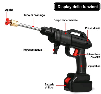IDROPULITRICE ELETTRICA| ad Alta Pressione portatile con 2 batterie da 48V