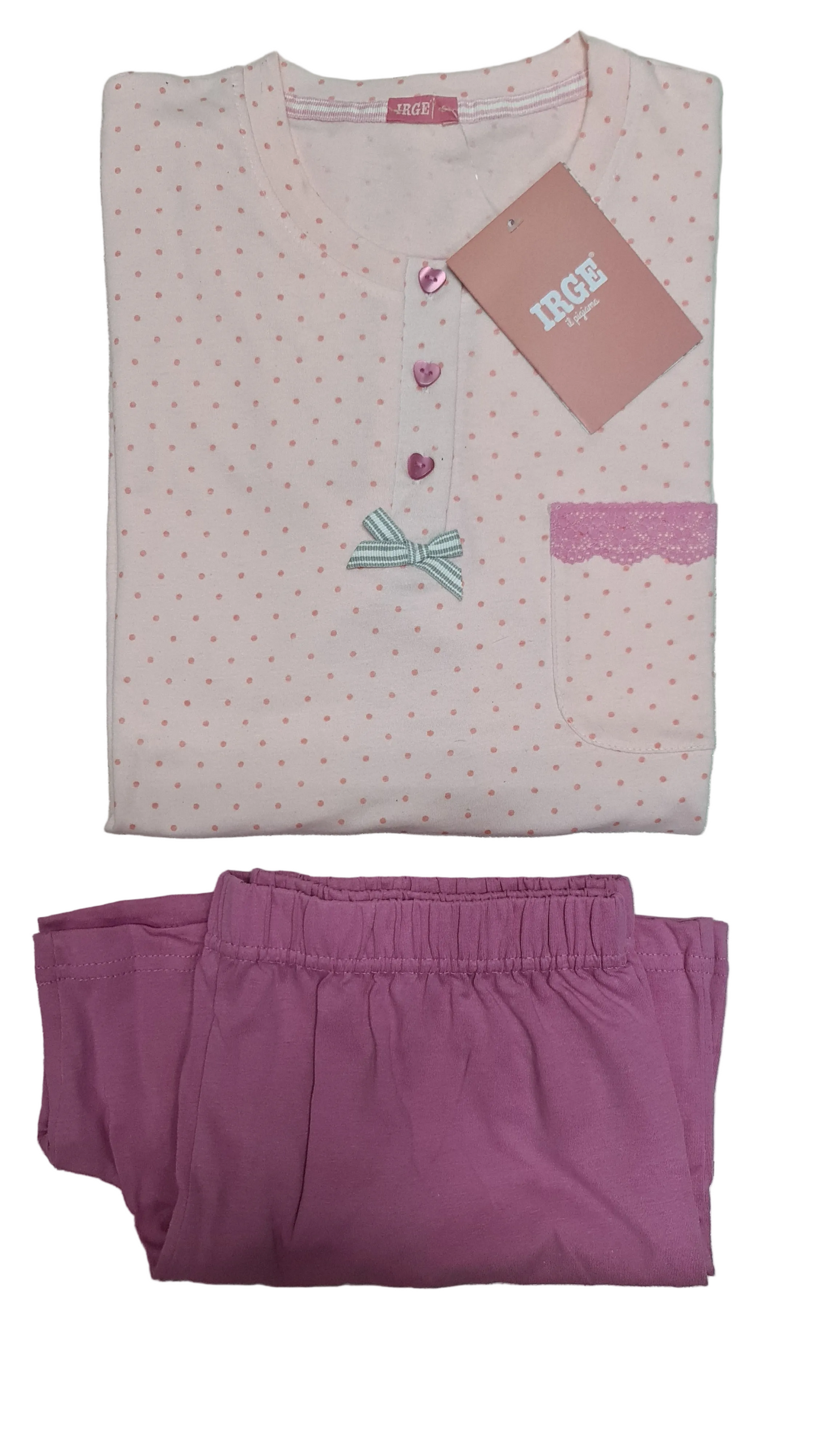 PIGIAMA IRGE DONNA art mic2306 | mezza manica +pantaloncino in 2 colori