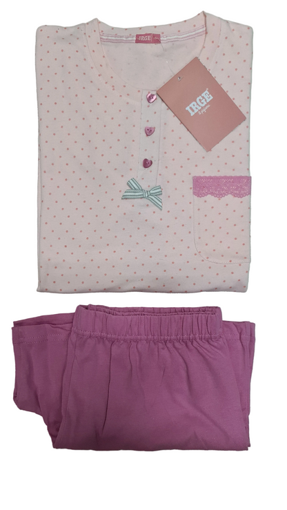 PIGIAMA IRGE DONNA art mic2306 | mezza manica +pantaloncino in 2 colori