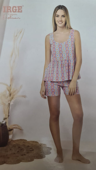 PIGIAMA IRGE DONNA art mic2351 | canotta spalla larga + pantaloncino variante unica