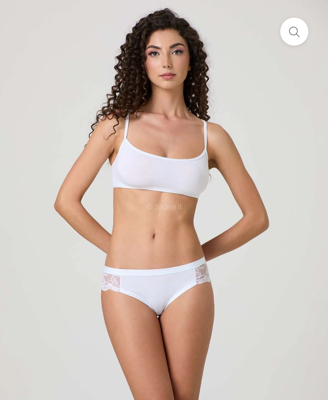 SLIP JADEA art.518   | in cotone modal con fascia e pizzo giro gamba
