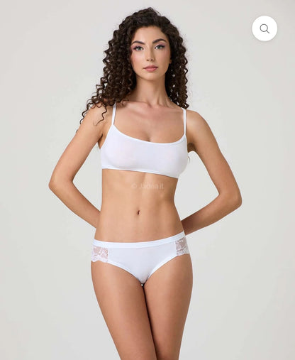SLIP JADEA art.518   | in cotone modal con fascia e pizzo giro gamba
