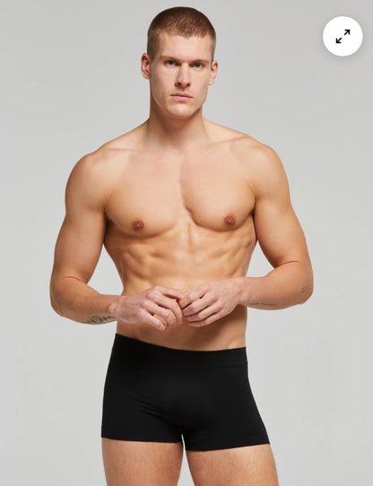 3 BOXER UOMO POMPEA|Seamless in confezione colorata in nero,blu e  grigio