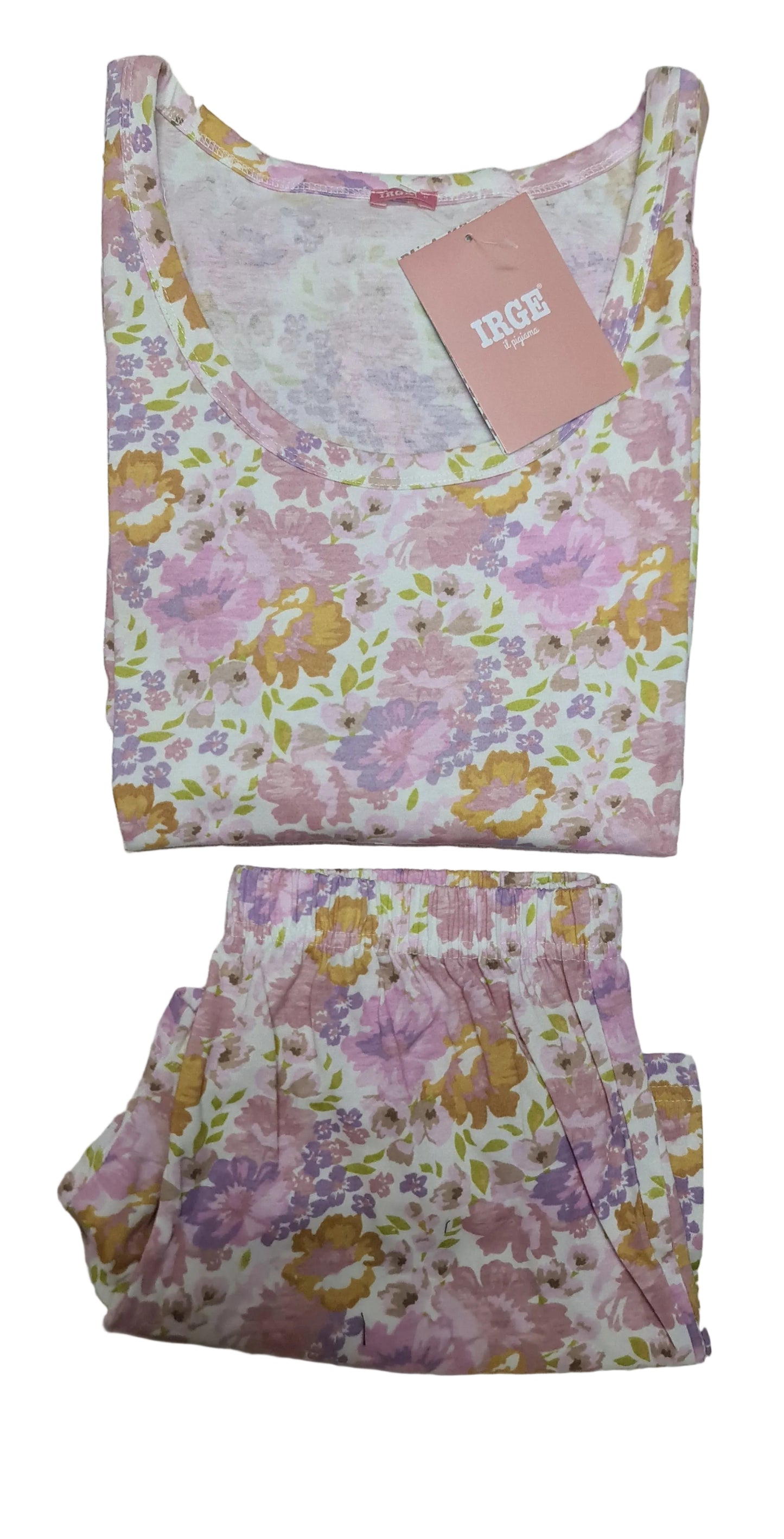 PIGIAMA IRGE DONNA art mic2320 | canotta spalla larga + pantaloncino in 2 colori