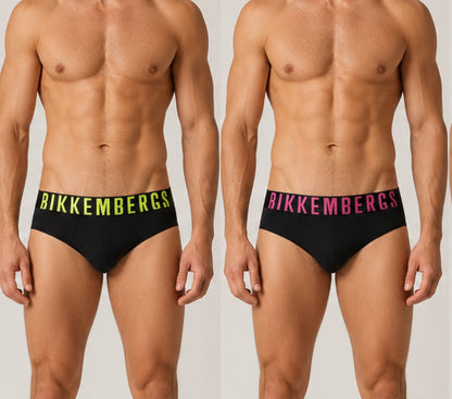 3 SLIP UOMO BIKKEMBERGS|con elastico "FLUO"