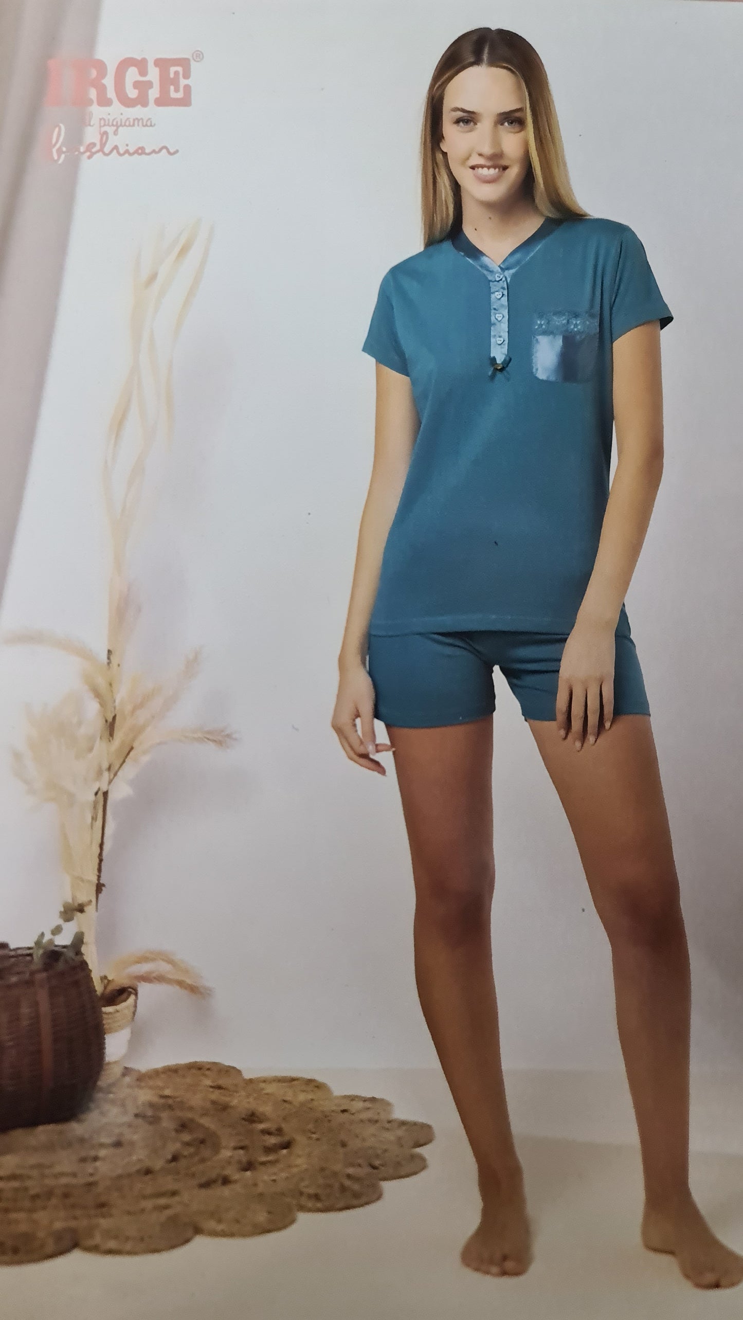 PIGIAMA IRGE DONNA art mic2310 | mezza manica +pantaloncino in 2 colori