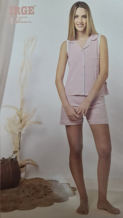 PIGIAMA IRGE DONNA art mic2365 | canotta spalla larga + pantaloncino in 2 colori