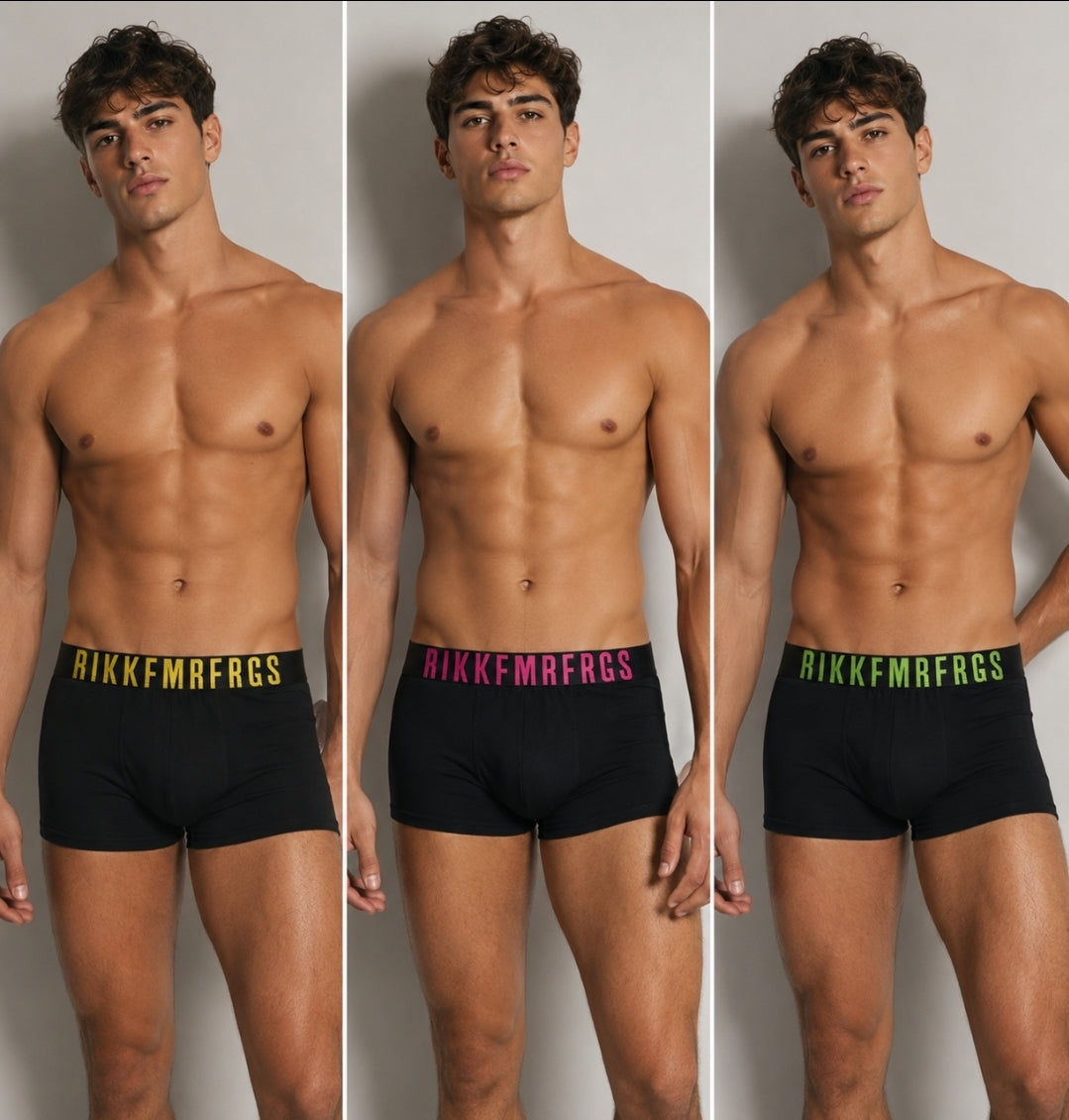 3 BOXER UOMO BIKKEMBERGS|con elastico "FLUO"